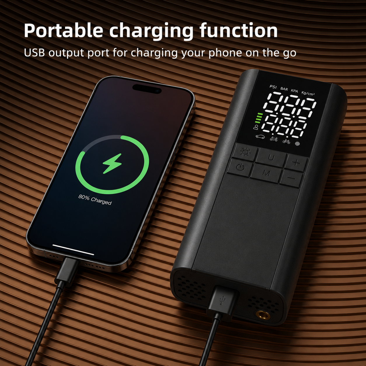 Ηλεκτρική Τρόμπα 150 psi και Power Bank 8.000mAh