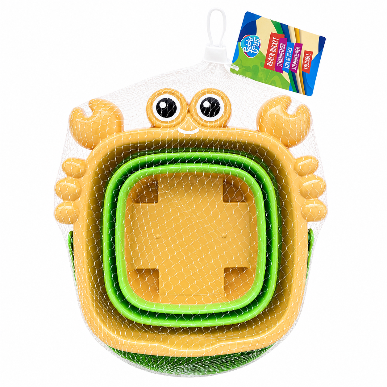 EDDY TOYS Πτυσσόμενο Κουβαδάκι Παραλίας Καβουράκι 24x18.5cm