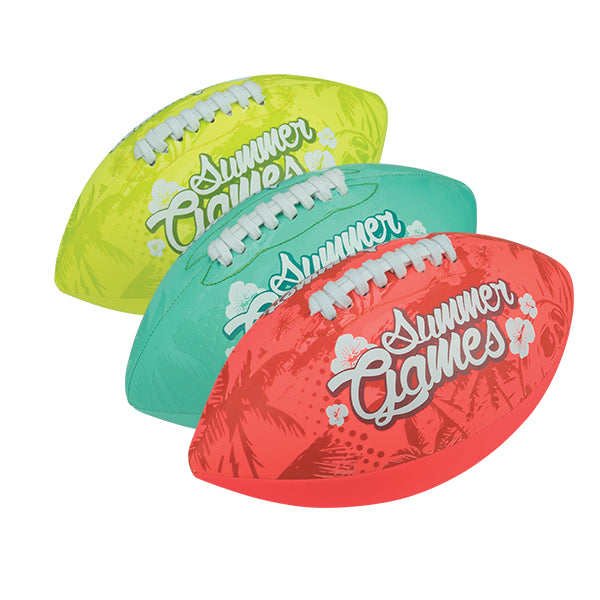 Μπάλα Ράγκμπι Xtrem Summer Games Neopren 26cm Κιτρινη