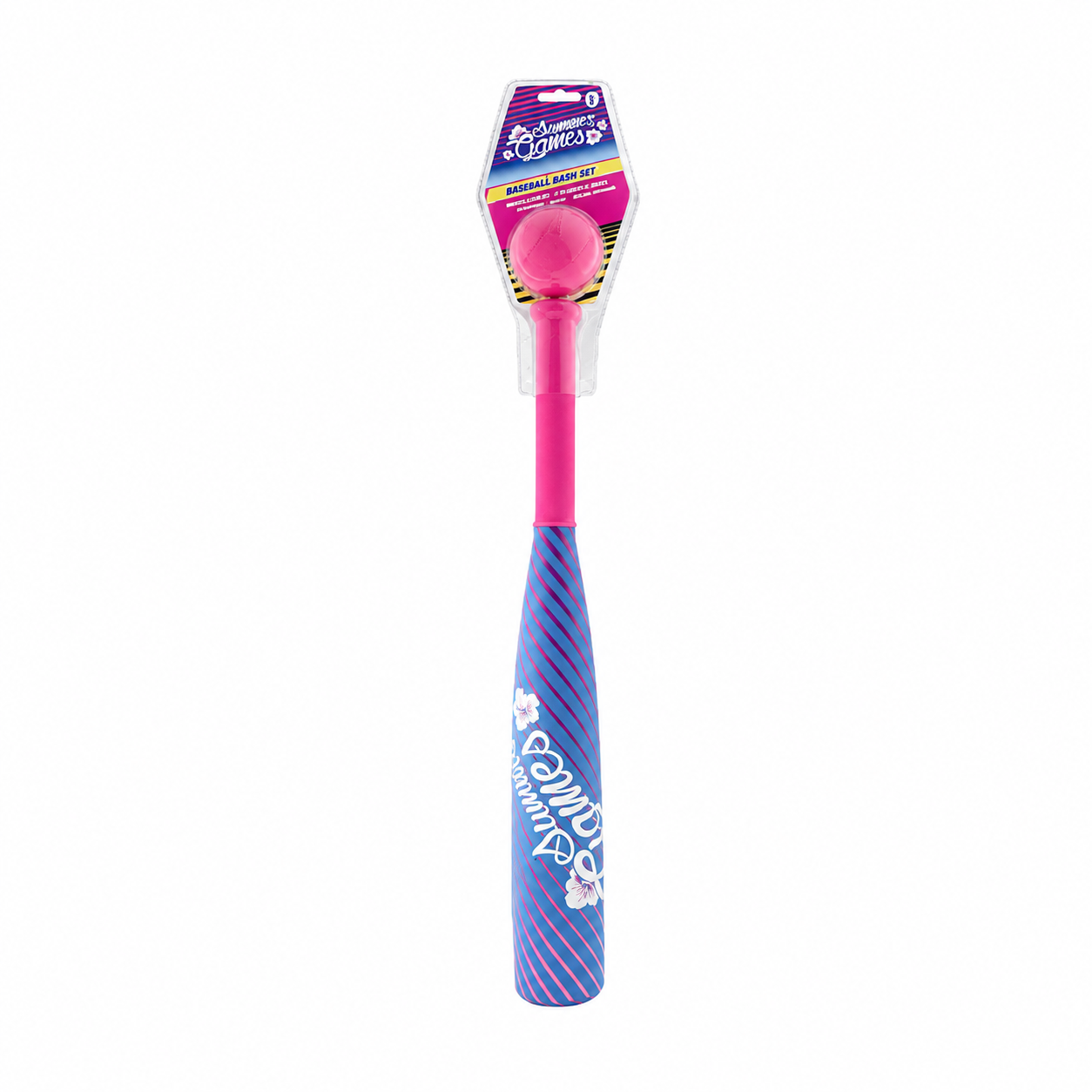 Summer Games Neopren Baseball Μπαστούνι 60cm με Μπάλα Φούξια