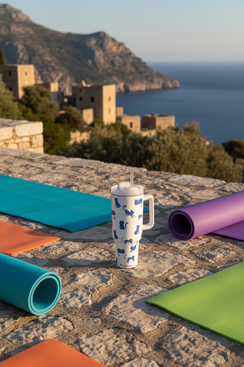 Lifestyle Blue Cats Tumbler Yoga Retreat Μάνη