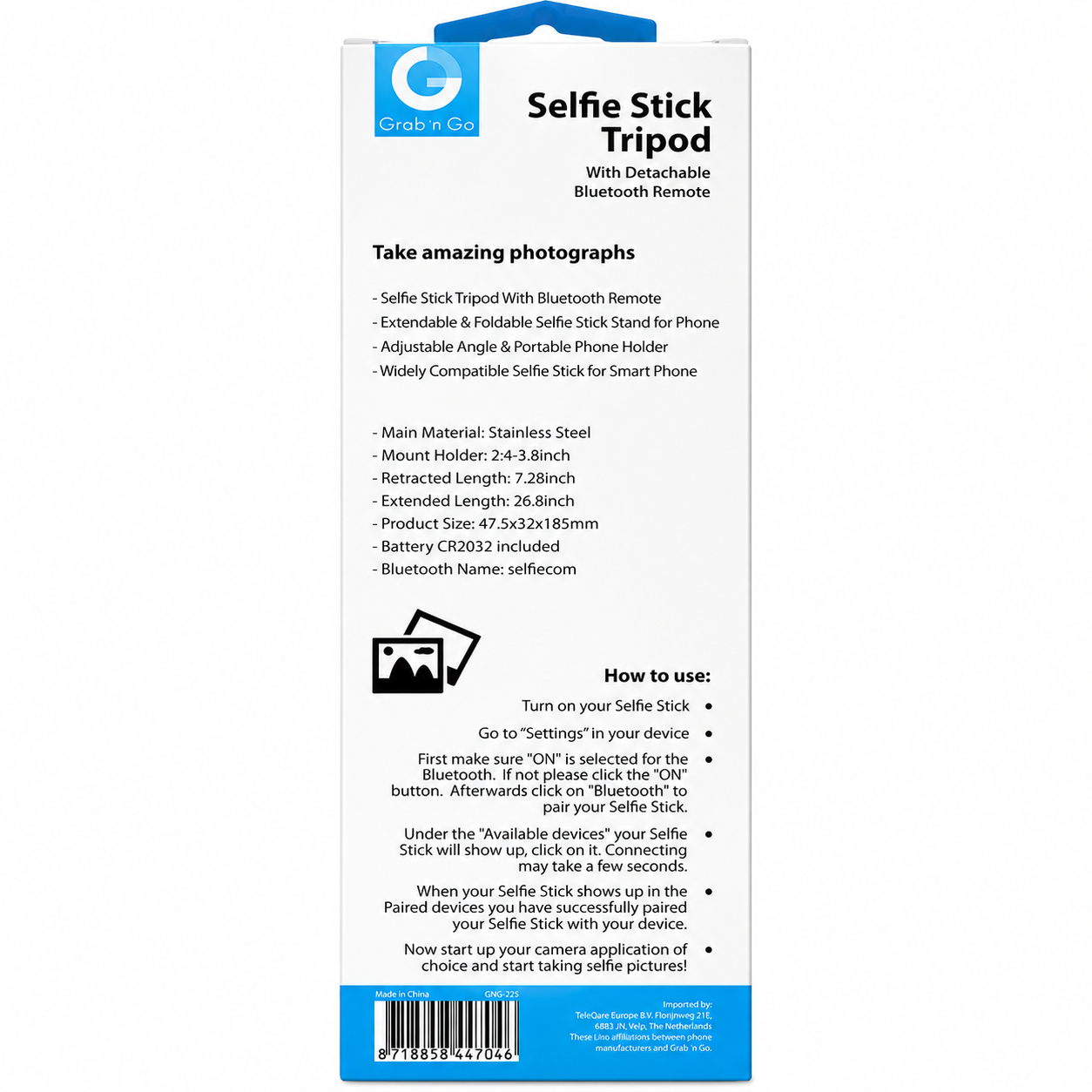 Selfie Stick & Τρίποδο με Bluetooth Χειριστήριο