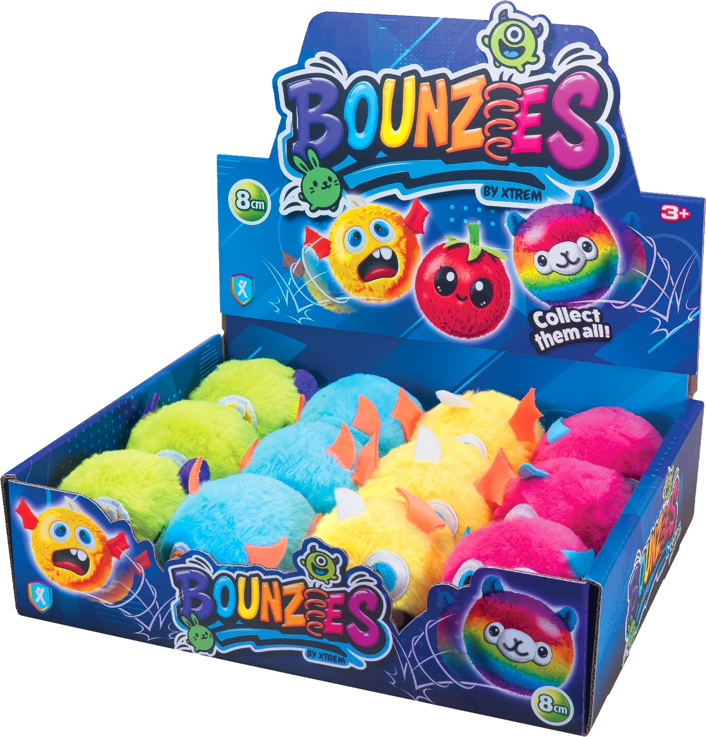 Λούτρινο Μπαλάκι Αναπήδησης Monster Bounzies by Xtrem 8cm Μπλε