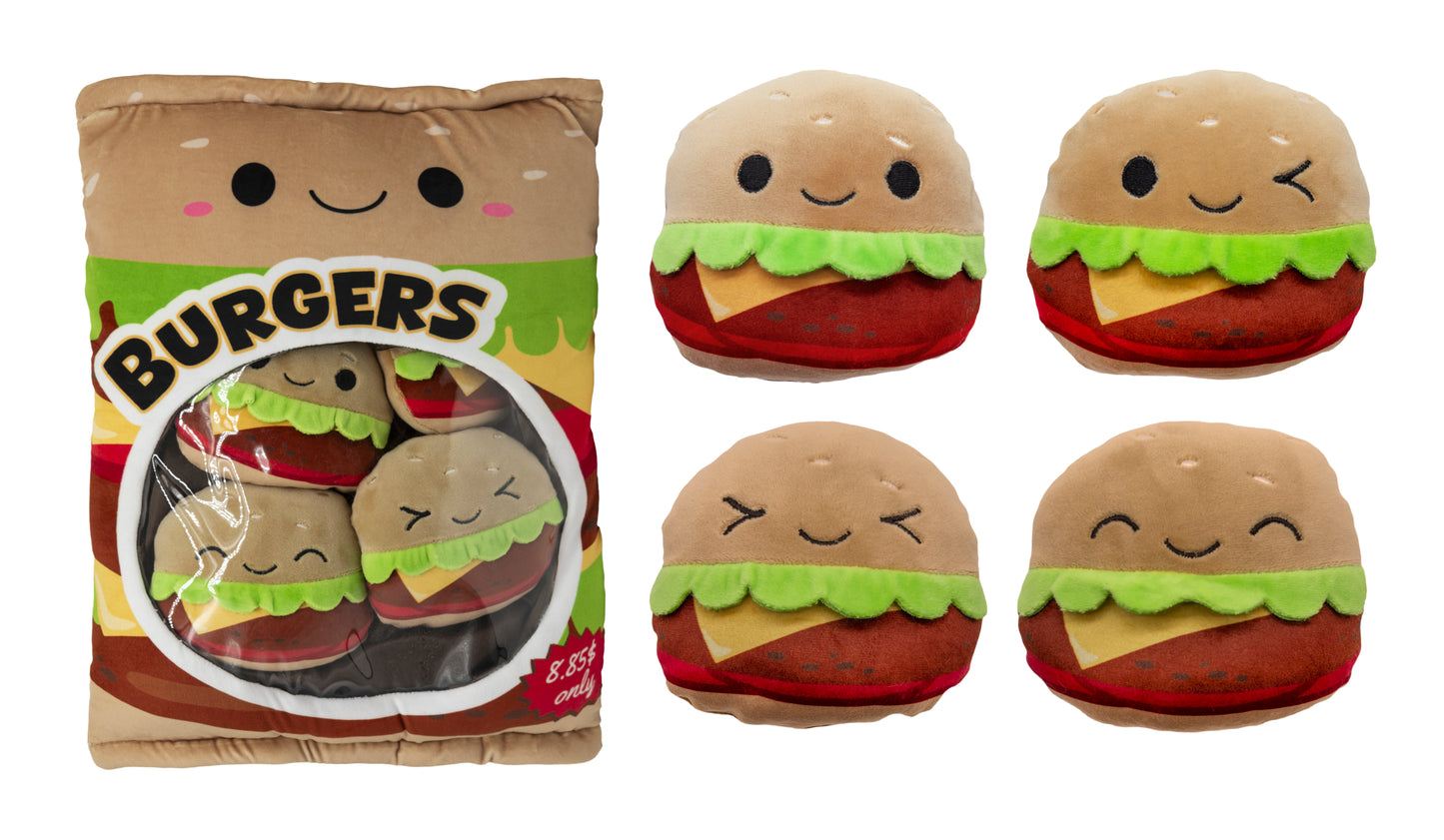 Foodies Burger Snack Pack – 4 Λούτρινα Burgers σε Large Snack Pack