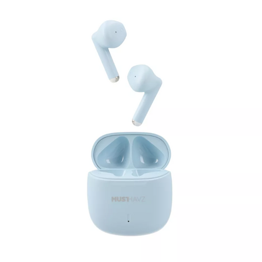 Ασύρματα Ακουστικά με Θήκη Φόρτισης Musthavz True Wireless Lite Γαλάζιο