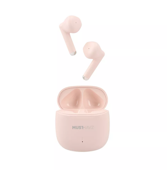 Ασύρματα Ακουστικά με Θήκη Φόρτισης Musthavz True Wireless Lite Ροζ