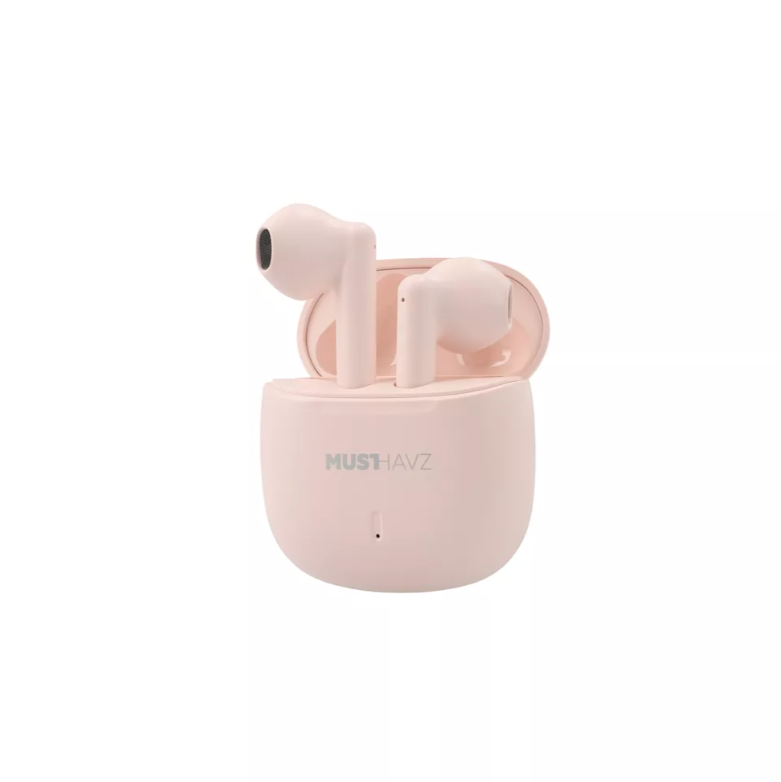 Ασύρματα Ακουστικά με Θήκη Φόρτισης Musthavz True Wireless Lite Ροζ