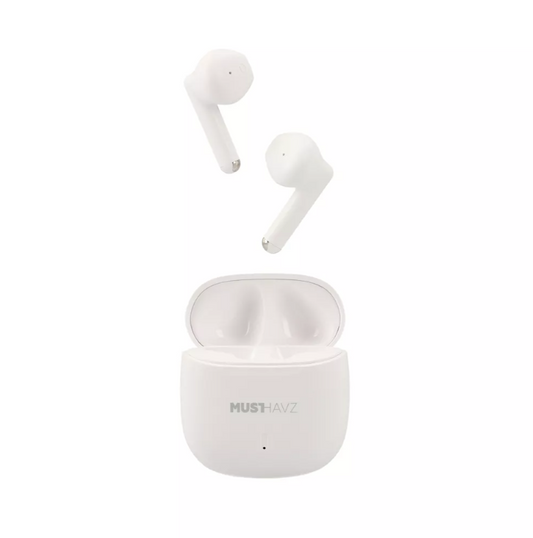Ασύρματα Ακουστικά με Θήκη Φόρτισης Musthavz True Wireless Lite Λευκά