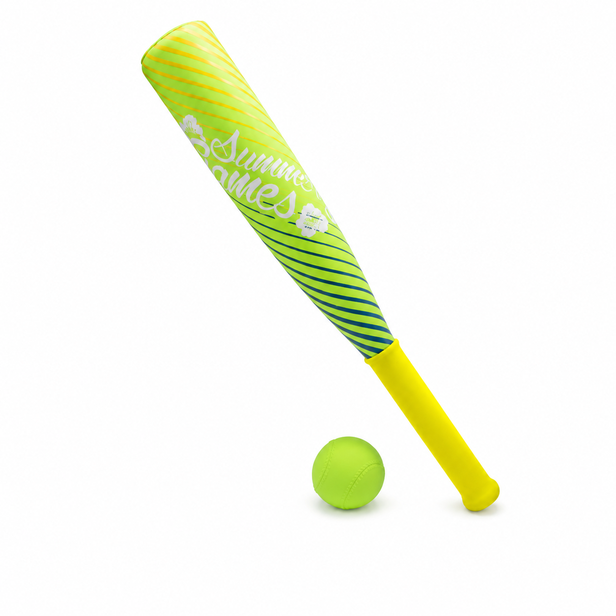 Summer Games Neopren Baseball Μπαστούνι 60cm με Μπάλα Κίτρινο