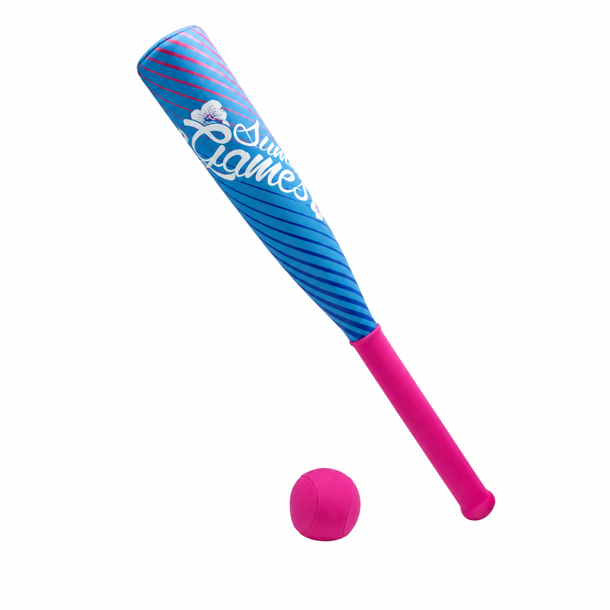 Summer Games Neopren Baseball Μπαστούνι 60cm με Μπάλα Φούξια