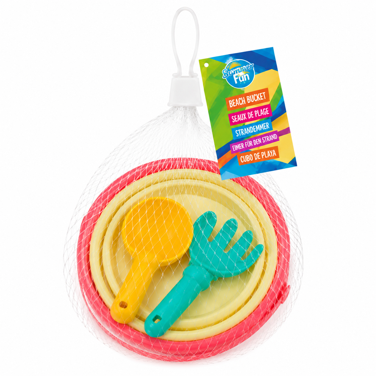 EDDY TOYS Πτυσσόμενο Κουβαδάκι Παραλίας με Φτυαράκι & Τσουγκράνα 15x15cm (Αντίγραφο)