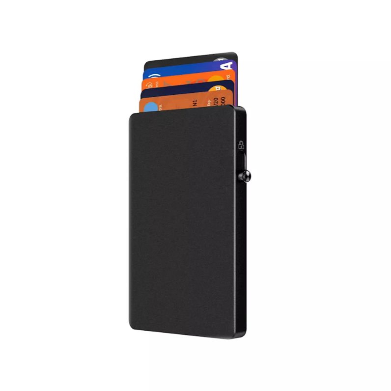 Πορτοφόλι Καρτών Musthavz MagSafe Aluminum με RFID Blocking Μαύρο