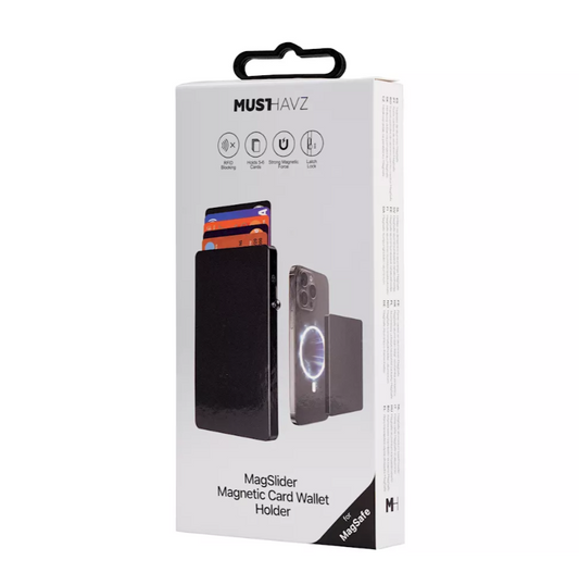 Πορτοφόλι Καρτών Musthavz MagSafe Aluminum με RFID Blocking Μαύρο