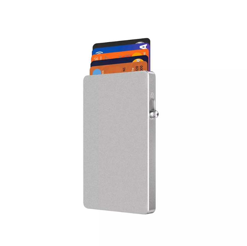 Πορτοφόλι Καρτών Musthavz MagSafe Aluminum με RFID Blocking Ασημί