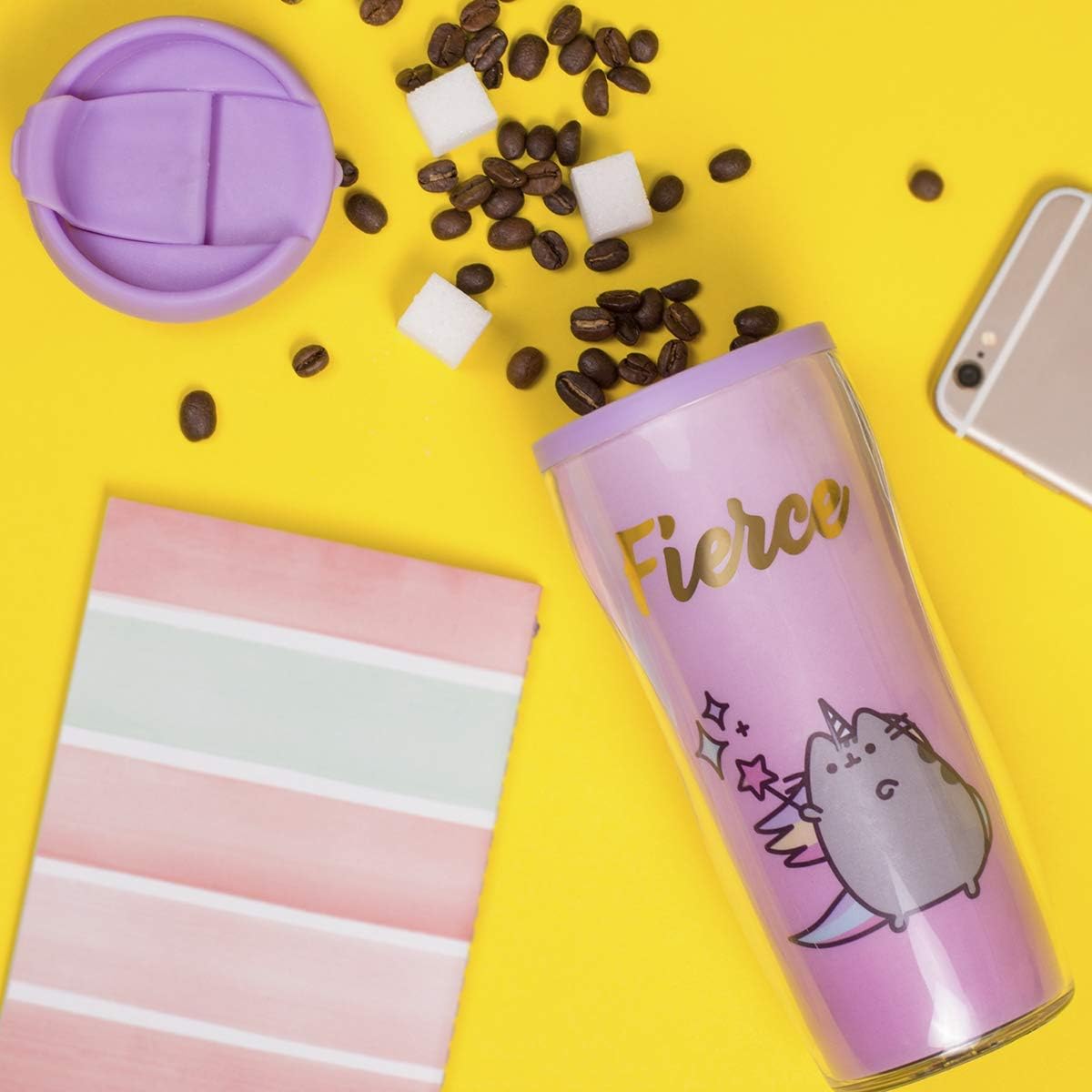 Πλαστικό Ποτήρι Ταξιδίου Pusheen Fierce με Καπάκι 275ml