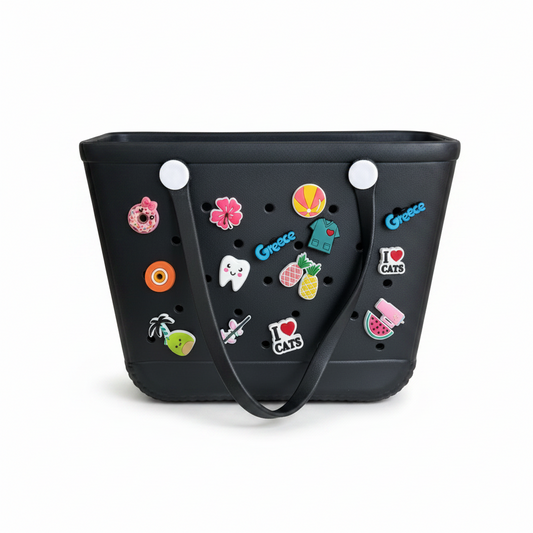 Pin Bag Τσάντα Θαλάσσης 38 x 13 x32cm Μαύρη με 6 Pins