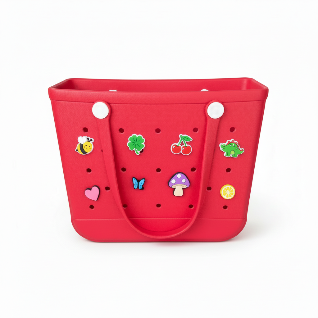 Pin Bag Τσάντα Θαλάσσης 38 x 13 x32cm Κοκκινη με 6 Pins