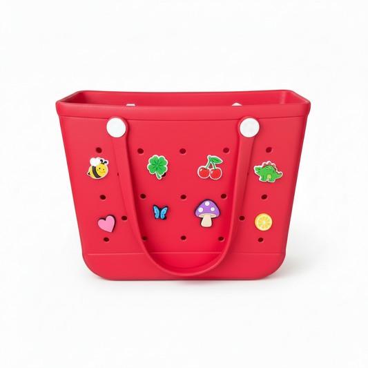 Pin Bag Τσάντα Θαλάσσης 38 x 13 x32cm Κοκκινη με 6 Pins