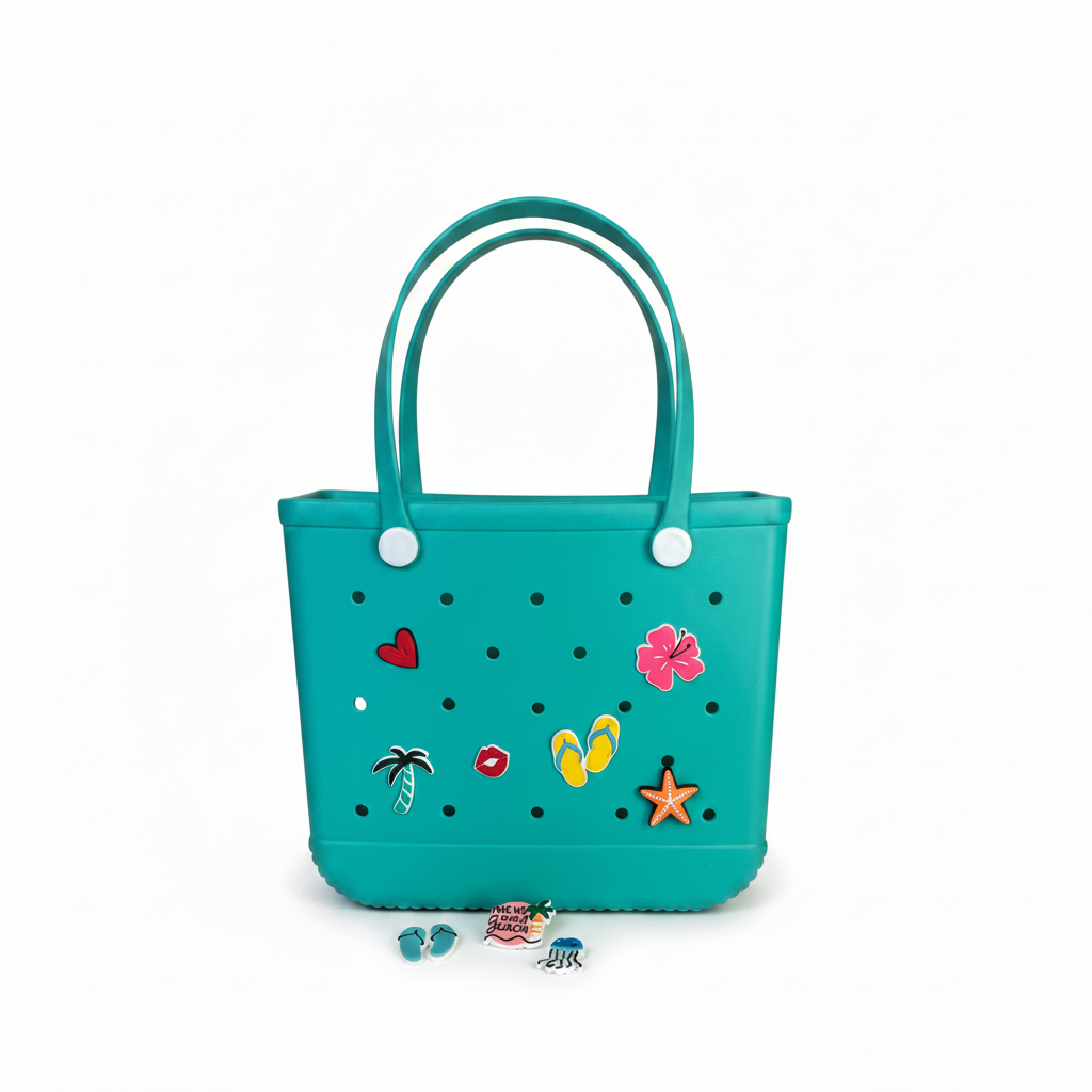 Pin Bag Τσάντα Θαλάσσης 38 x 13 x32cm Γαλαζια με 6 Pins