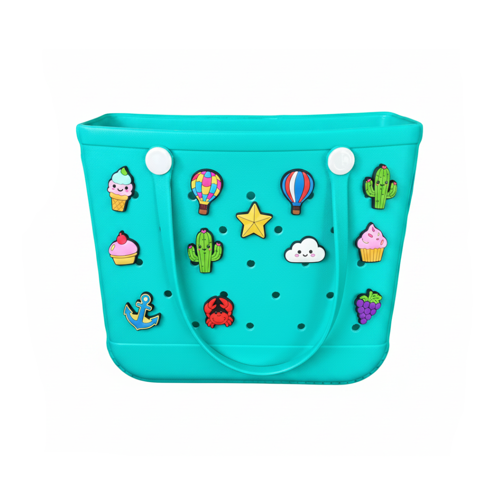 Pin Bag Τσάντα Θαλάσσης 38 x 13 x32cm Γαλαζια με 6 Pins