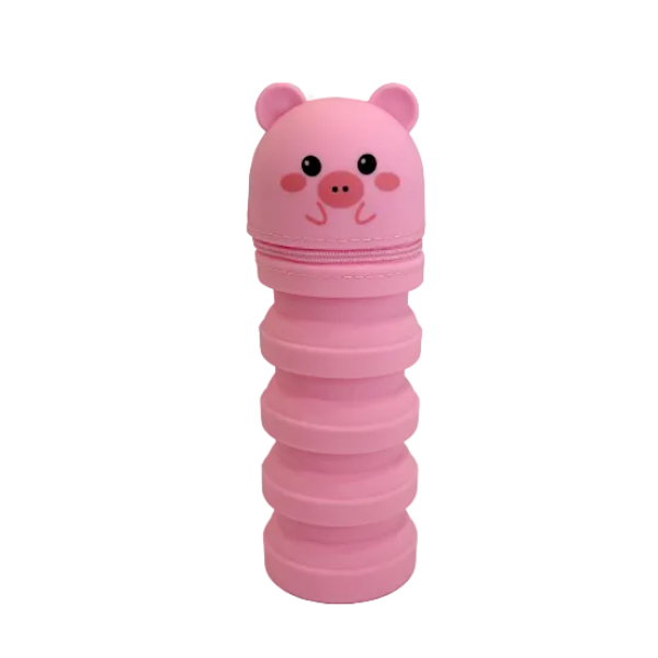 Πτυσσόμενη Κασετίνα Μολυβοθηκη Βαρελάκι Pig