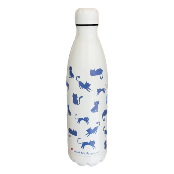Μπουκάλι Θερμος Greek Me Up 750ml Blue Cats