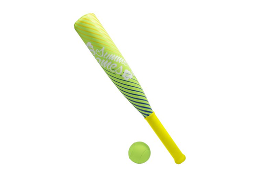 Summer Games Neopren Baseball Μπαστούνι 60cm με Μπάλα Κίτρινο