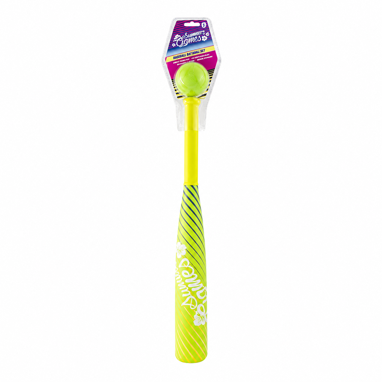Summer Games Neopren Baseball Μπαστούνι 60cm με Μπάλα Κίτρινο