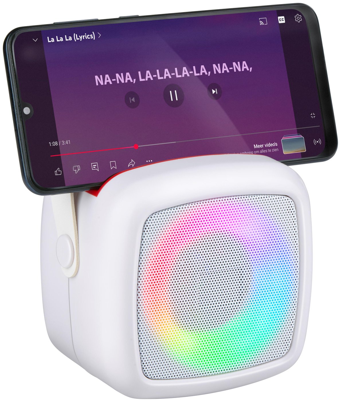 Mini Karaoke Set με Ηχείο και 2 Ασύρματα Μικρόφωνα Κόκκινο