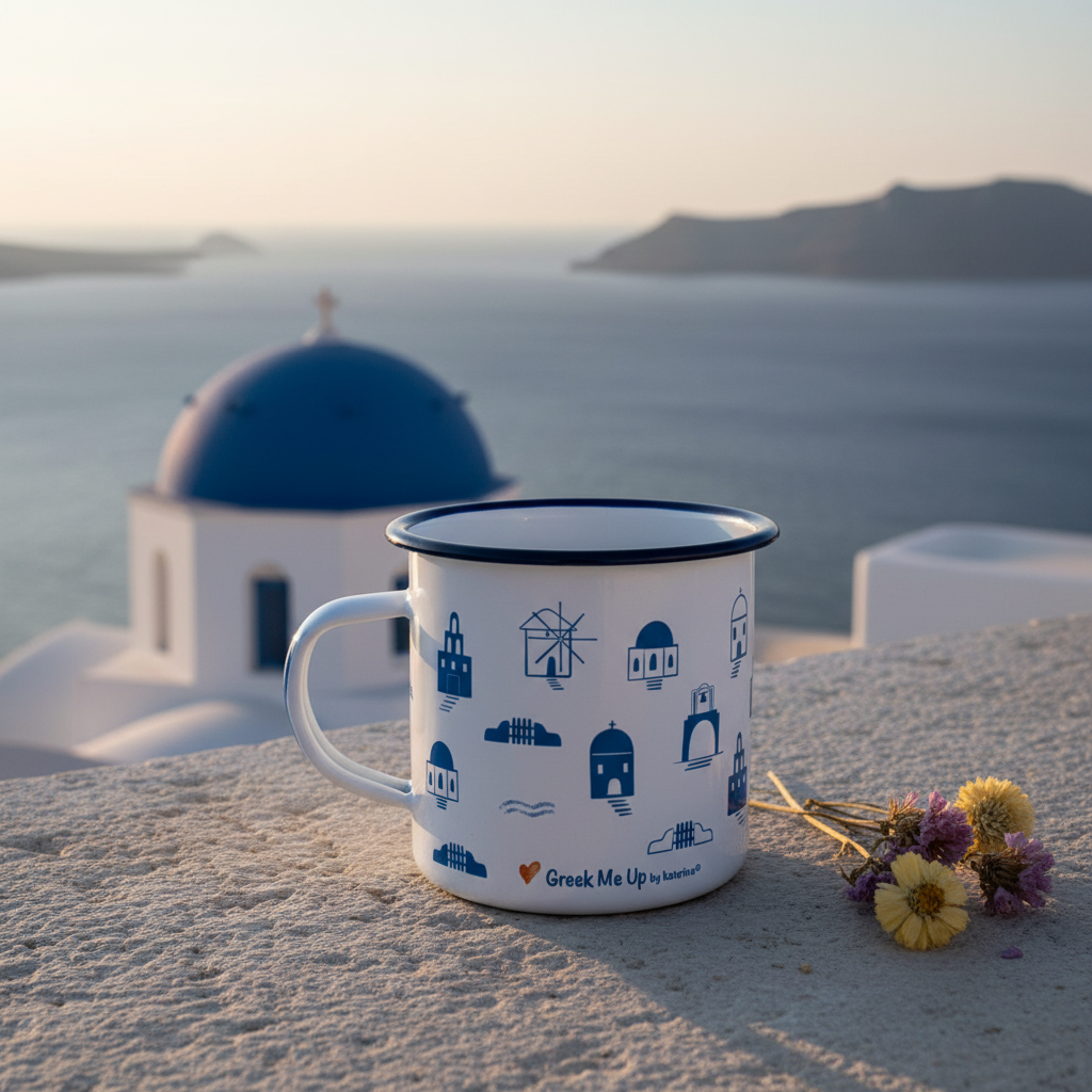 Lifestyle Churches Enamel Mug Κυκλάδες