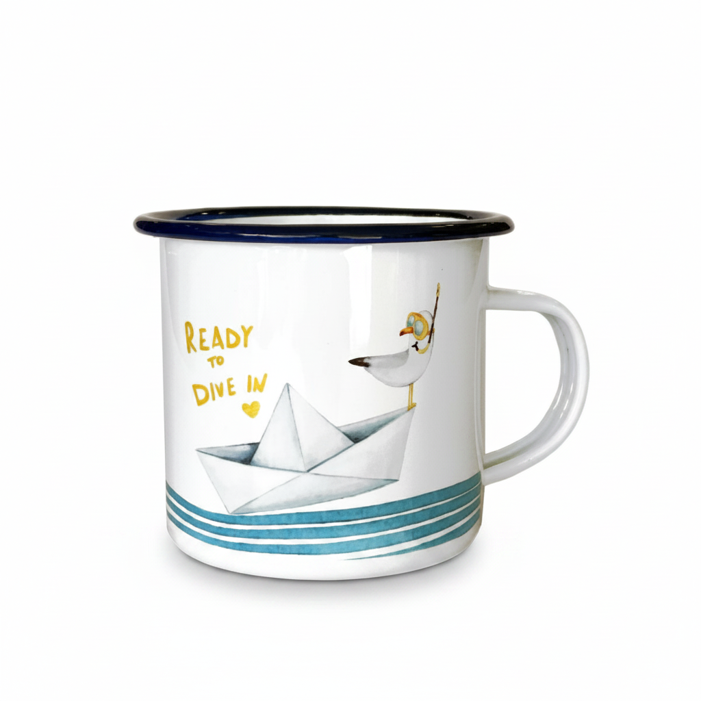 Studio photo - Seagull Enamel Mug