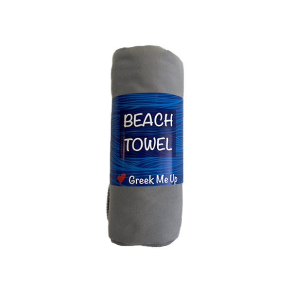 Πετσέτα Θαλάσσης Greek Me Up Microfiber 160x80cm Γκρι