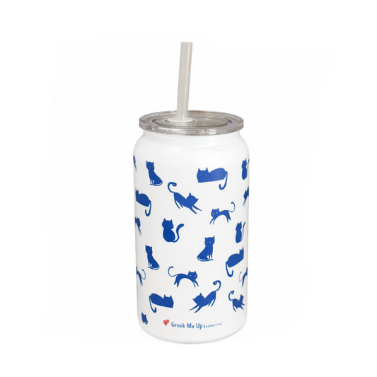 Ποτηρι Θερμος Ανοξειδωτο Greek Me Up 330ml Blue Cats