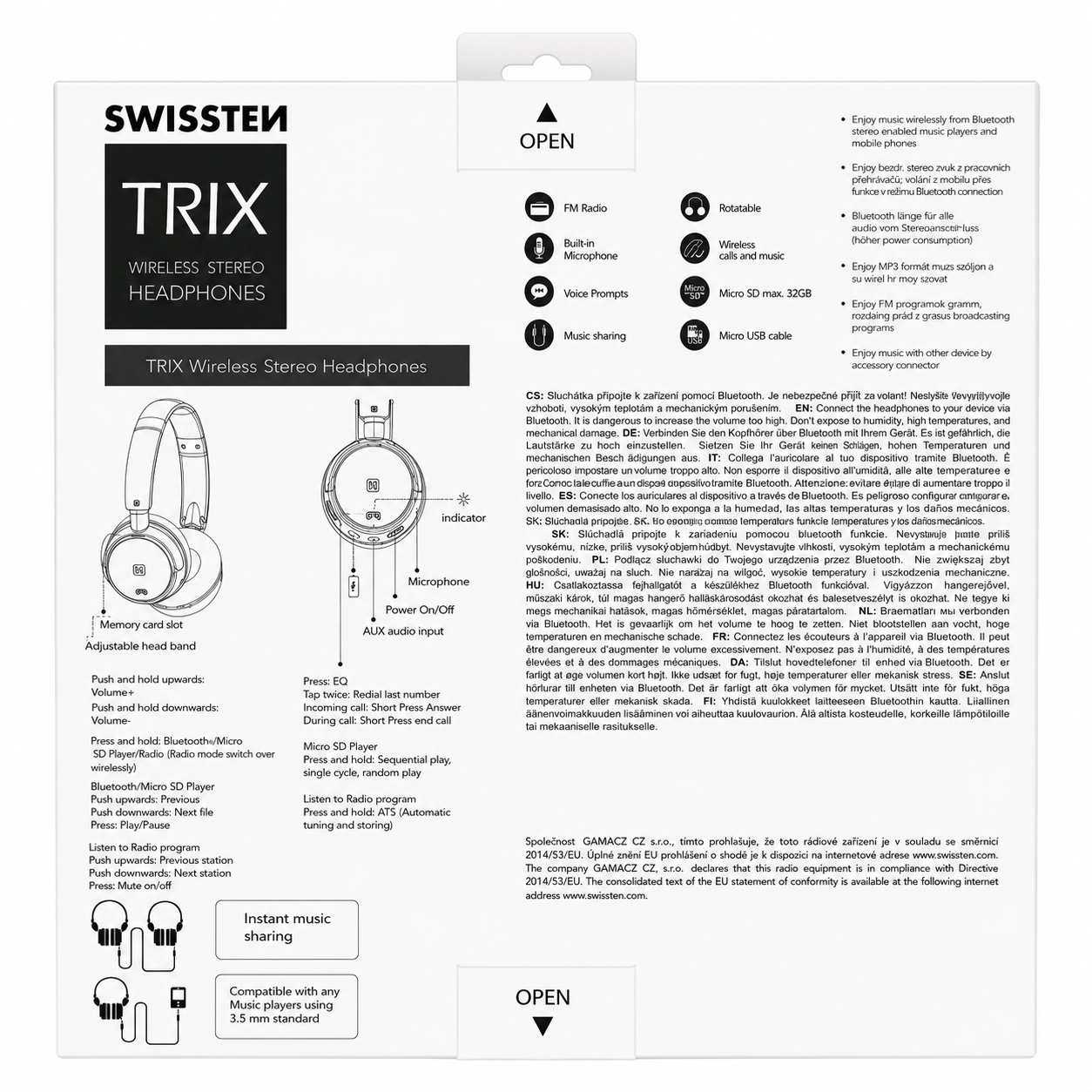 Ασύρματα Ακουστικά Bluetooth SWISSTEN TRIX Ροζ