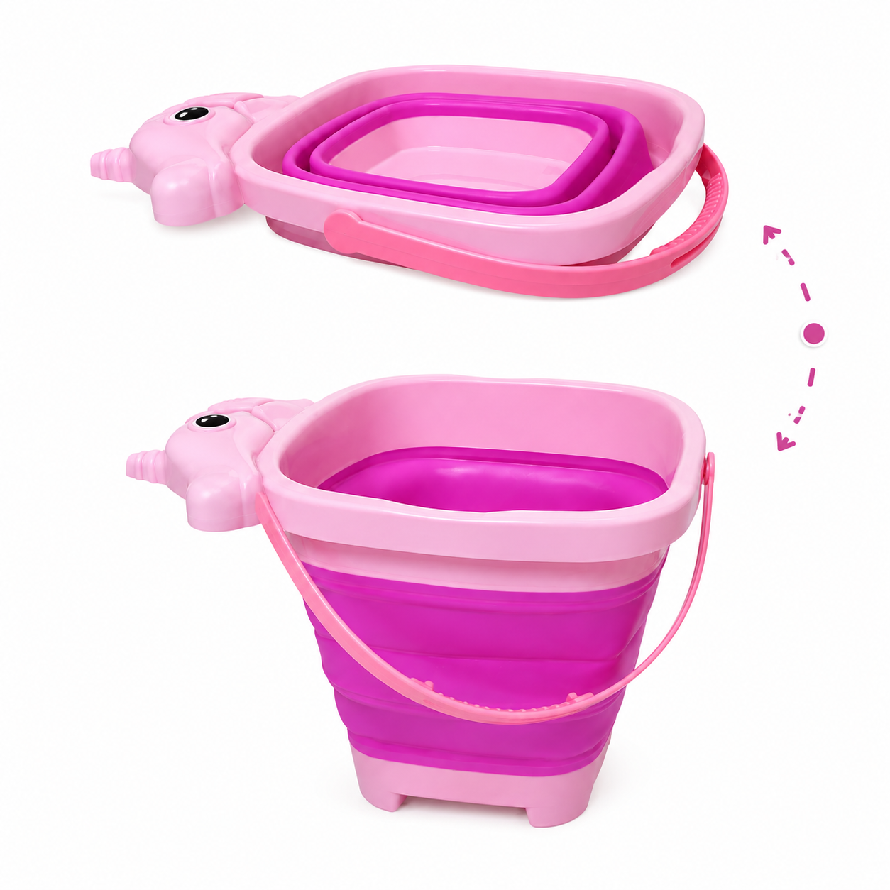 EDDY TOYS Πτυσσόμενο Κουβαδάκι Παραλίας Μονόκερως 21.5x18.5cm